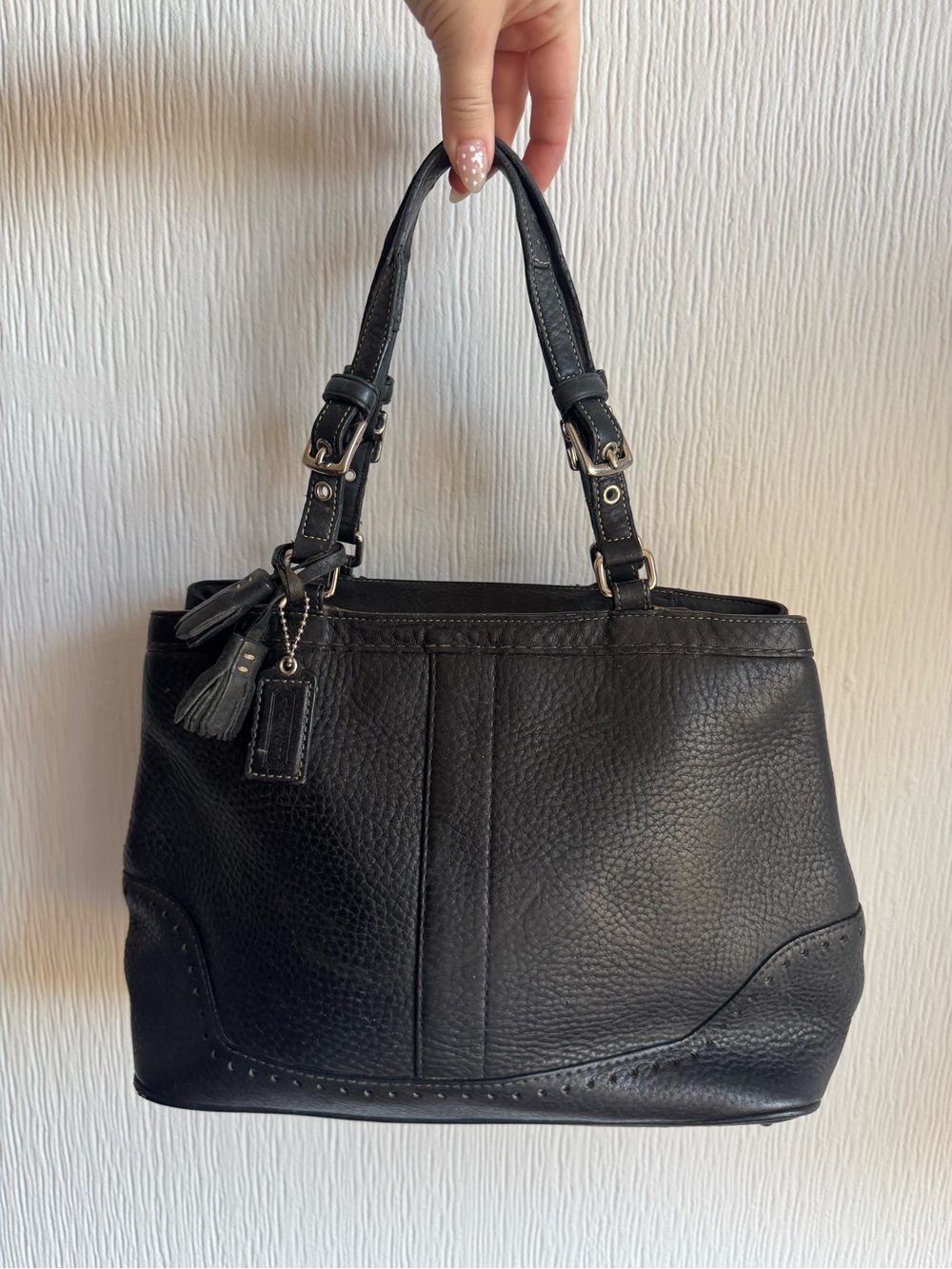 Vintage Coach Cowhide Hamptons Carryall